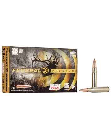 Federal P308H Premium308Win 165gr Barnes TSX 20 Per Box/10 Case