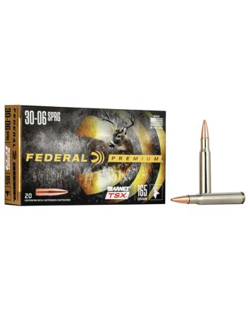 Federal P3006AF Premium30-06Springfield 165gr Barnes TSX 20 Per Box/10 Case