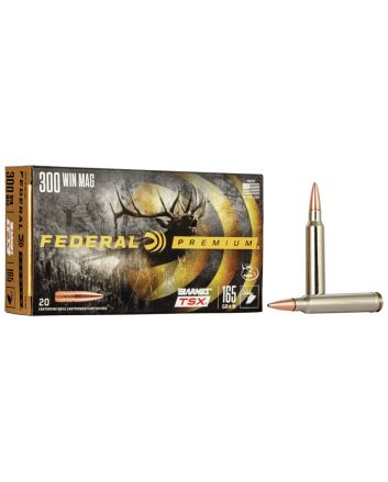 Federal P300WR Premium300WinMag 165gr Barnes TSX 20 Per Box/10 Case