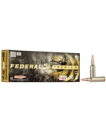 Federal P300WSMG Premium300WSM 165gr Barnes TSX 20 Per Box/10 Case