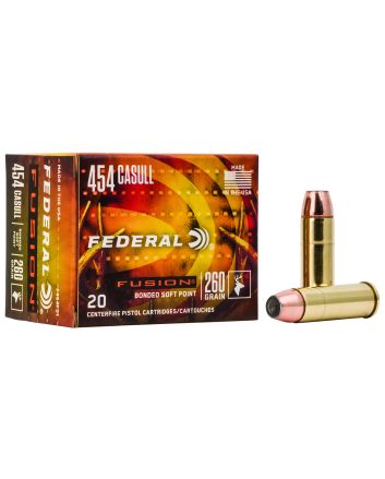 Federal F454FS1 Fusion Handgun 454Casull 260gr Fusion Soft Point 20 Per Box/10 Case