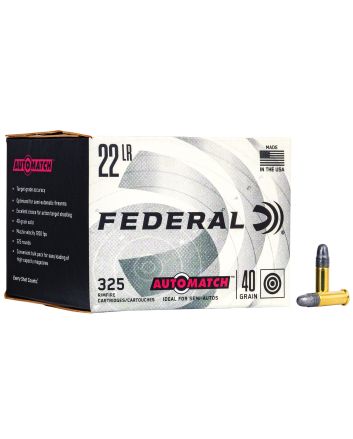 Federal AM22 Champion Training Auto Match 22LR 40gr Lead Round Nose 325 Per Box/10 Case *Bulk