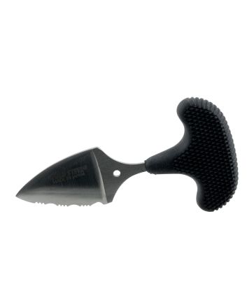 Cold Steel 43NS Mini Pal 1" Fixed Serrated Japanese AUS-8A SS Blade Black Synthetic Rubber Handle