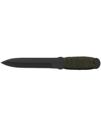 Cold Steel 80TFTC True Flight Thrower 6.75" Fixed Spear Point Plain Black 1055 Carbon Steel Blade/Paracord Wrap OD Handle
