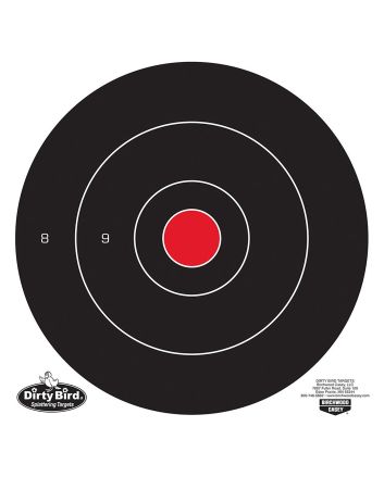 Birchwood Casey 35012 Dirty Bird12" Bullseye Tagboard Hanging Black/White 12 PK