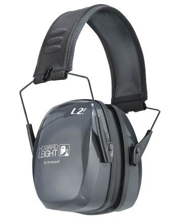Howard Leight R01525 Leightning L2F Slim Passive Muff 27 dB Over the Head Gray/Black Adult