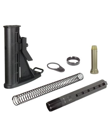UTG Pro RBU6BM Mil-Spec Stock Assembly Black Synthetic 6 Position for AR-15/M16