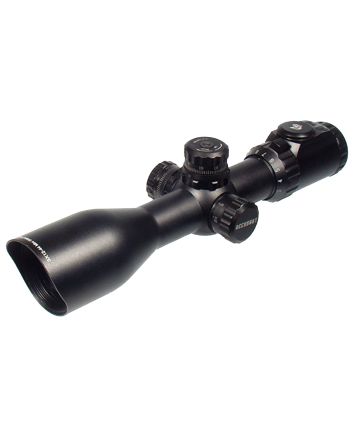 UTG SCP3-UM312AO AccushotBlack Hardcoat Anodized 3-12x 44mm 30mm Tube Illuminated Red/Green Mil-Dot Reticle