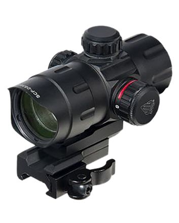 UTG SCPDS3840W ITABlack Anoidized 1x 38mm Tube 4 MOA Red/Green CBQ Dot Reticle