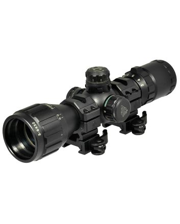 UTG SCP-M392AOLW BugBusterBlack Hardcoat Anodized 3-9x32mm 1" Tube Illuminated Red/Green Mil-Dot Reticle