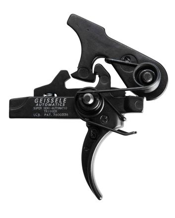 Geissele Automatics 05101 SSATwo-Stage Curved Trigger with 4.25-4.75 lbs Draw Weight &amp; Black Oxide Finish for AR-Platform