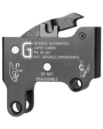 Geissele Automatics 05267 Super Sabra Trigger Pack Two-Stage Curved Trigger with 5.50-7.50 lbs Draw Weight &amp; Black Oxide Finish for IWI Tavor, X95
