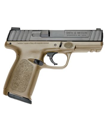 Smith &amp; Wesson 11998 SD9Compact Frame 9mm Luger 16+1, 4" Black Armornite Stainless Steel Barrel &amp; Serrated Slide, Flat Dark Earth Polymer Frame w/Picatinny Rail, FDE Textured Grip, No Safety