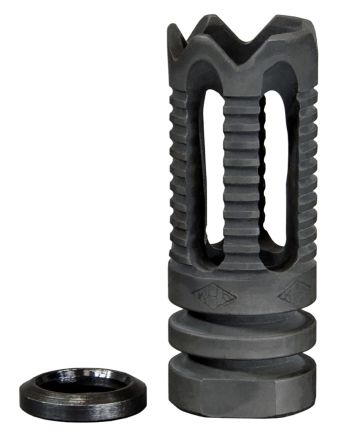 Yankee Hill 285C2 Phantom Flash Hider Black Steel with 1/2"-28 tpi Threads &amp; Teeth for 5.56x45mm NATO AR-Platform