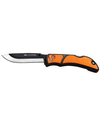 Outdoor Edge RLB30C RazorLite3.50" Folding Drop Point Tanto Plain 420J2 SS Blade Black/Orange Polymer Handle