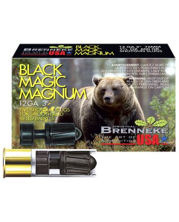 Brenneke SL123BMM Black Magic Magnum12Gauge 3" 1 3/8oz Slug Shot 5 Per Box/50 Case