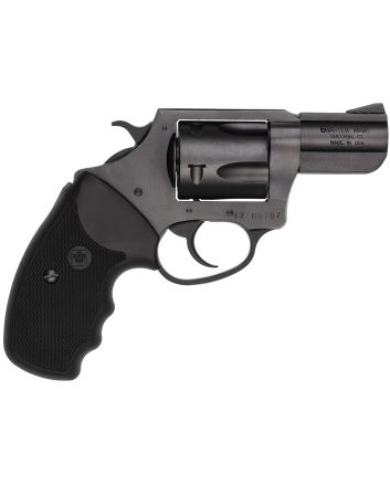 Charter Arms 13520 Mag PugLarge 357 Mag, 5 Shot 2.20" Black Ported Steel Barrel, Black Steel Cylinder &amp; Frame w/Black Finger Grooved Rubber Grip