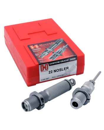 Hornady 546207 Custom Grade Series III 2 Die Set for 22 Nosler Includes Sizing Seater
