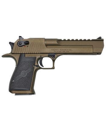 Magnum Research DE50BB Desert Eagle Mark XIX 50 AE 6" 7+1 Burnt Bronze Cerakote Carbon Steel Frame &amp; Slide Black Rubber Grip