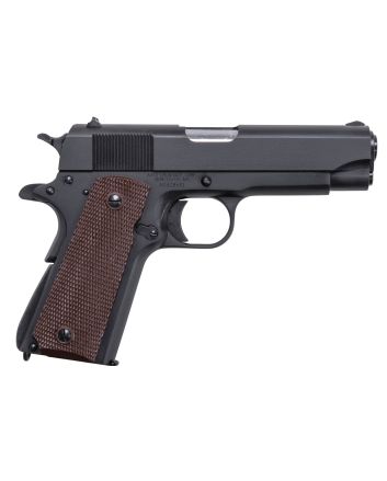 Auto-Ordnance 1911BKOC 1911 A1 Commander 45 ACP 7+1 4.25" Matte Black SerratedCarbon Steel Slide Matte Black Matte Black Carbon Steel Brown Checkered Polymer Grips Right Hand