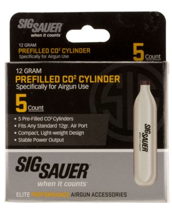 Sig Sauer Airguns AC125 CO2 Cylinders 12 gram 5 Per Pack