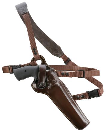 Galco KK172H Kodiak Chest Holster Havana Brown Leather Sholder Strap,Torso Strap Fits Taurus Raging Bull Fits S&amp;W 460/500 8.375" Right Hand