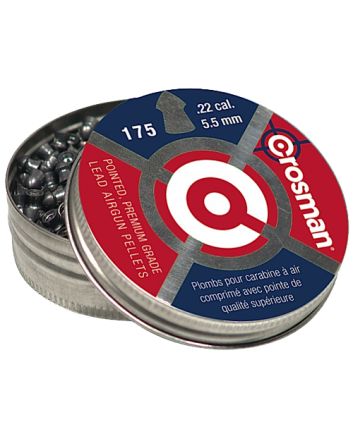 Crosman P022 Premier Pointed 22 Lead Pointed Hunting Pellet 175/Tin