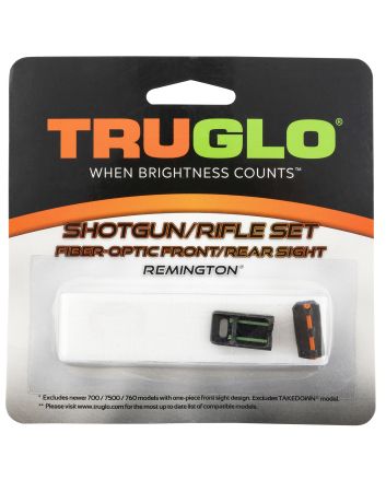 TruGlo TG110W Fiber-Optic Sights For RemingtonBlack | Red Fiber Optic Front Sight | Green Fiber Optic Rear Sight