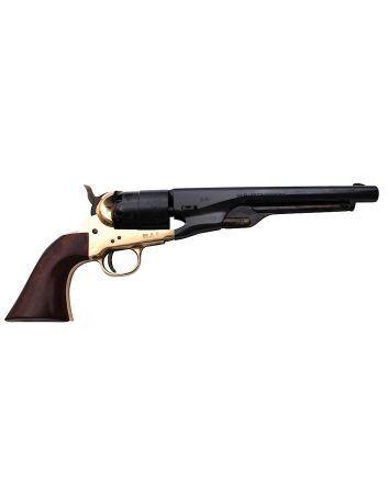 Traditions FR18601 1860 Army Break Open 44 Cal #11 Percussion 8" 6 Shot Brass Frame Blued Barrel &amp; Cylinder Walnut Grip