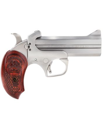 Bond Arms BASS4 Snakeslayer IV 45 Colt (LC) 2rd 4.25" Barrel,Stainless Metal Finish, Blade Front/Fixed Rear Sights, Automatic Extractors &amp; Rebounding Hammer, Extended Rosewood Grip, Manual Safety