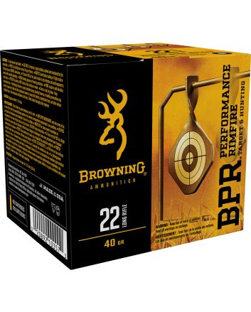 Browning Ammo B194122400 BPR Performance Rimfire22LR 40gr Lead Round Nose 400 Per Box/4 Case