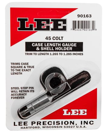 Lee Precision 90163 Case Length Gauge45 Colt (LC) Steel Works With Cutter/Lock Stud Includes Shell Holder