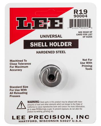 Lee Precision 90004 Shell Holder Universal #19R 9mm Luger / 38 ACP / 40 S&amp;W