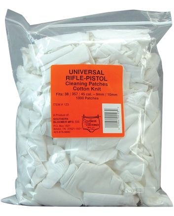 Southern Bloomer 123 Cleaning PatchesMulti-Caliber Cotton 1000 Per Bag