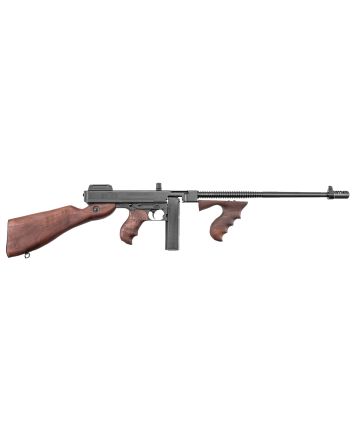 Thompson T1 1927A-1 Deluxe 45 ACP Caliber with 16.50" Barrel, 20+1 Capacity (Stick), Blued Metal Finish, American Walnut Stock Wood Grip Right Hand