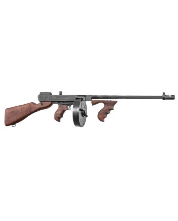 Thompson T150D 1927A-1 Deluxe 45 ACP Caliber with 16.50" Barrel, 20+1 Capacity (Stick), 50+1 Capacity (Drum), Blued Metal Finish, American Walnut Stock Wood Grip Right Hand