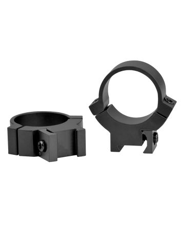 Warne 721M Rimfire 70/30 Horizontal Split Matte Black Steel 1" Tube Medium 3/8"/11mm Dovetail 0 MOA