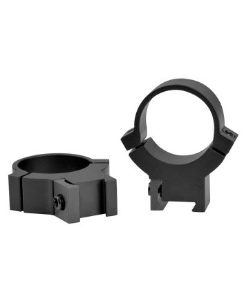 Warne 722M Rimfire 70/30 Horizontal Split Matte Black Steel 1" Tube High 3/8"/11mm Dovetail 0 MOA