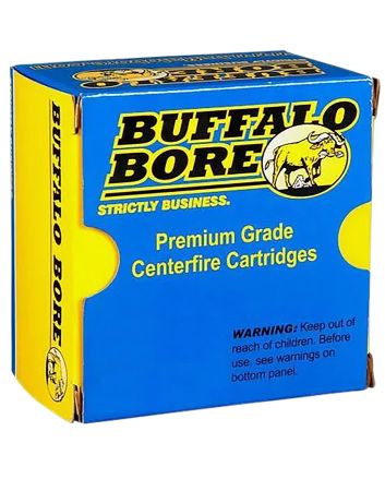 Buffalo Bore Ammunition 13B20 Heavy Strictly Business 480Ruger 370gr Lead Flat Nose 20 Per Box/12 Case