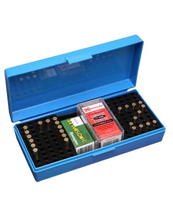 MTM Case-Gard SB20020 SB-200Multi-Caliber Rimfire Rifles Blue Polypropylene 100-250rd