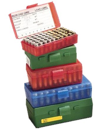 MTM Case-Gard P503210 Case-Gard P-50 Multi-Caliber Handgun Green Polypropylene 50rd