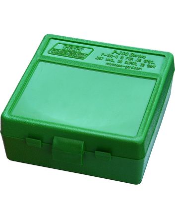 MTM Case-Gard P100310 Ammo Box Flip-Top Multi Caliber Green Polypropylene 100rd