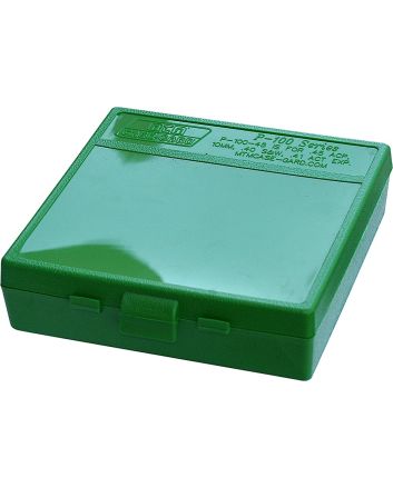 MTM Case-Gard P100910 Ammo Box Flip-Top Multi Caliber Green Polypropylene 100rd