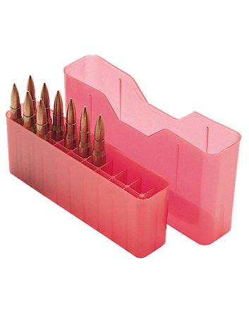 MTM Case-Gard J20XS29 Slip-Top Ammo BoxMulti-Caliber Clear Red Polypropylene 20rd