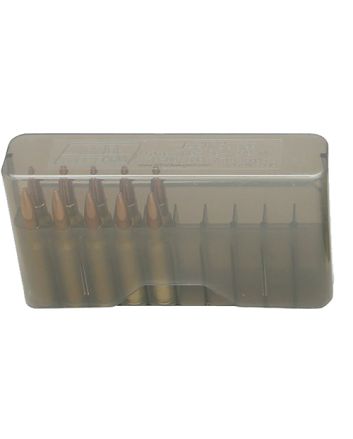 MTM Case-Gard J20XS41 Slip-Top Ammo BoxMulti-Caliber Clear Smoke Polypropylene 20rd