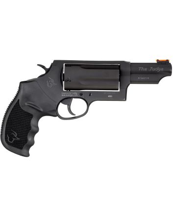 Taurus 2-441031MAG Judge Magnum Compact 45 Colt (Long Colt)/410 Gauge 5 Shot 3" Matte Black Oxide Steel Barrel, Cylinder &amp; Frame, Black Ribber Grip, Transfer Bar Safety, Exposed Hammer