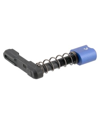 Strike Industries ARSMCBLU Magazine Catch Magazine Catch made of Black Steel with Blue 6061-T6 Aluminum Release Button for AR-Platform