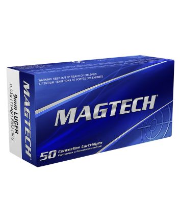 Magtech 9B Range/Training9mmLuger 124gr Full Metal Jacket 50 Per Box/20 Case