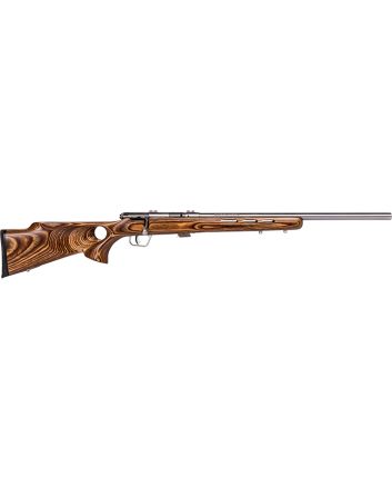 Savage Arms 25725 Mark II BTVS Full Size 22 LR 5+1 21" Satin Heavy Button Rifled Barrel, Satin Drilled &amp; Tapped Stainless Steel Receiver, Satin Brown Thumbhole Laminate Stock, Right Hand
