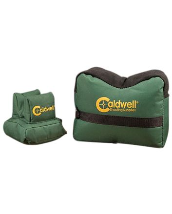 Caldwell 939333 DeadShot Shooting Bag Combo Prefilled Dark Green 600D Polyester Includes Front and Rear Bags